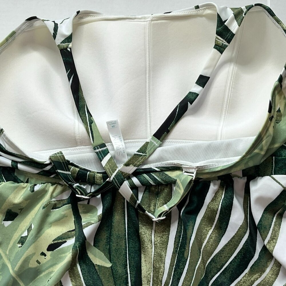 Swim by Cacique Lightly Lined No Wire 1 Piece Swimsuit Swim Dress sz 24 Tropical - Picture 6 of 13